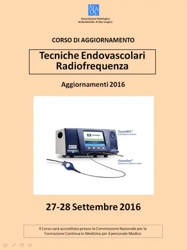 Tecniche Endovascolari Radiofrequenza